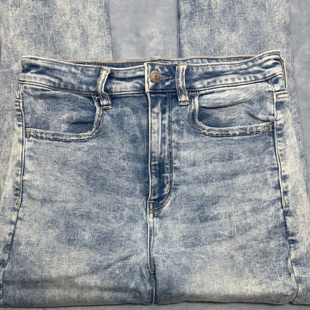 American Eagle Highest Rise Jegging Crop Light Blue Jeans - Picture 7 of 14